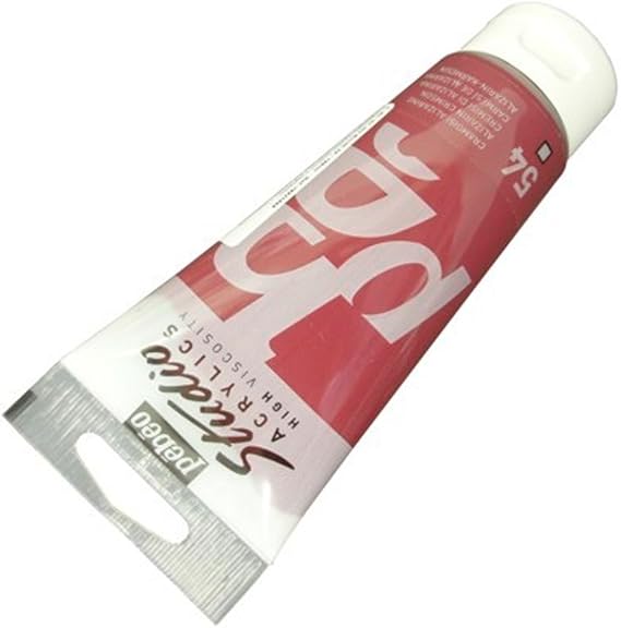 Pebeo - Acrylic Fine Studio Acrylics - Alisarin Crimson - Alisarin Crimson 100ml/3.38oz, Alizarin Crimson