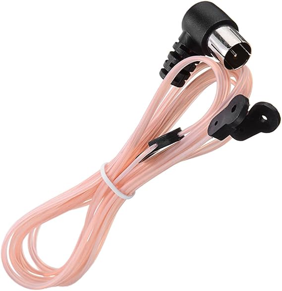 FM Radio Antenna Coaxial Cable T / Y Shape 75 Ohm Indoor Dipole High Performance High Sensitivity F Type Male Plug for Stereo Receiver Length: 2 Meters
