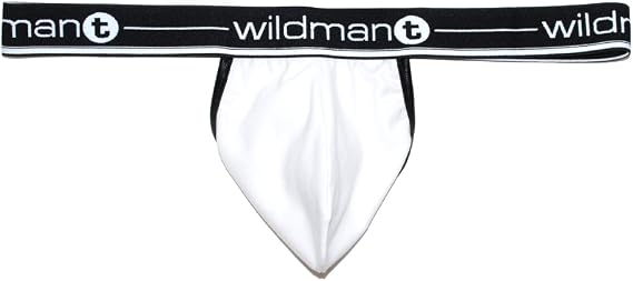 Wildmant Men's Big Pouch Strapless Jock Strap (XLarge, White)