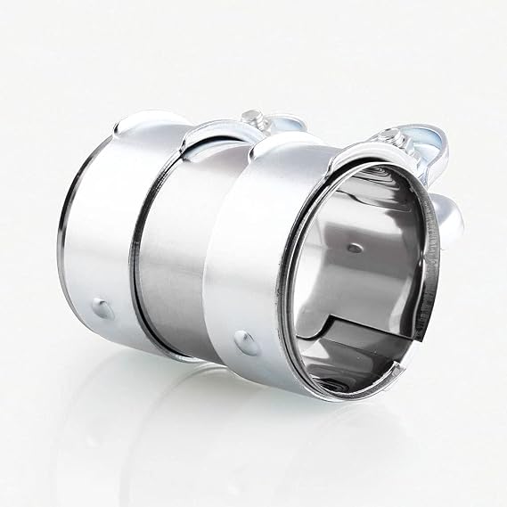 LPFIDI 2" Exhaust Clamp Pipe Joint Bolts Band Flanges Clamp