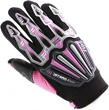 WOW Motocross Motorcycle BMX MX ATV Dirt Bike Skeleton Racing Gloves Pink