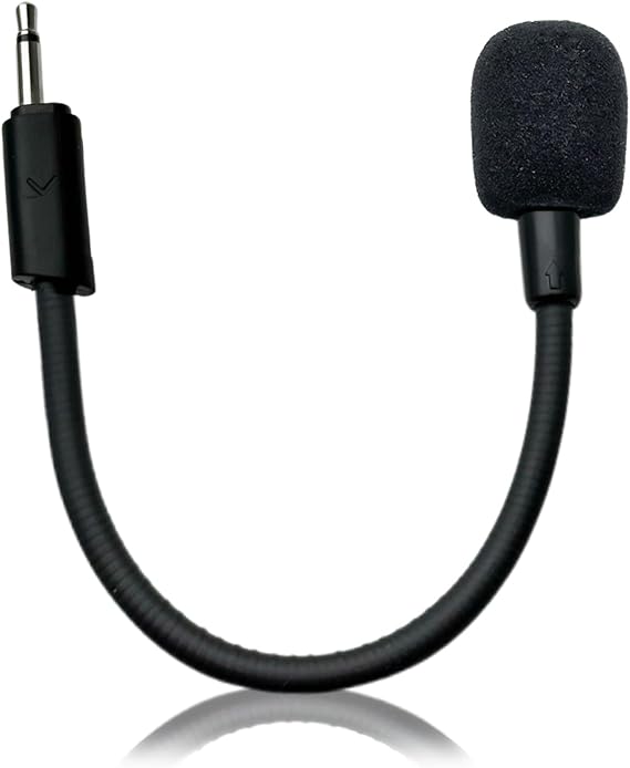 Replacement Game Microphone for JBL Quantum 100 Stereo Studio Gaming Headsets for PS5 PS4 PC Xbox MAC, Detachable Noise Cancelling Game Voice Mic Boom,Black, 2.5mm Jack