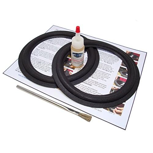 Acoustic Research 8 Speaker Foam Surround Edge Repair Kit - 2 Speaker Kit - Fits Acoustic Research AR 4, 6, 7, 8, 8E, AR9 mid, 10, 15, 16, 17, AR18, AR18B, 20, 25, 35, 90, 93, 94, 162, Many More