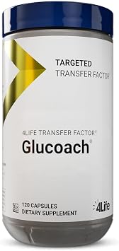 4Life Transfer Factor GluCoach - Supports Hormone Balance, Endocrine Health & Gut Wellness with Fenugreek & Korean Ginseng - 120 Veggie Capsules