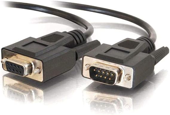 C2G/Cables to Go 52031 DB9 M/F Serial RS232 Extension Cable - Black (10 Feet)