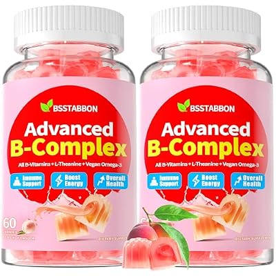 Organic Methylated Vitamin B Gummies: Natural Complex Supplement with B1 B2 B3 B5 B6 B7 B9 B12 Plus D3 Zinc Magnesium Ashwagandha Omega3 - Energy Support for Work Adults Women Men120Count