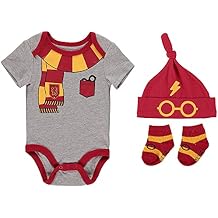 Harry Potter Baby Boys Clothing 3-Piece Set with Bodysuit, Hat, and Socks Gifts Baby Clothes