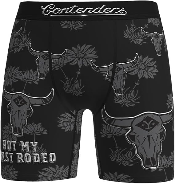 Contenders x Yellowstone Bull Skull Briefs for Men Ultra-Soft Stretch Fit Underwear + No Ride-Ups Comfort Everyday Performance Gear