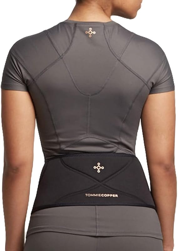 Tommie Copper Womens Comfort Back Brace, Adjustable, Sweat Wicking, Breathable Back & Muscle Compression Support for Everyday
