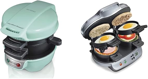 Hamilton Beach Breakfast Sandwich Makers with Egg Cookers (25482 and 25490A)