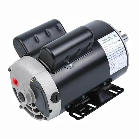 5 HP, 3450 RPM, 208-230 Volt, 60hz, Compressor Electric Motor 7/8" Shaft, 143/5T Frame, Single Phase Air Compressor Motor