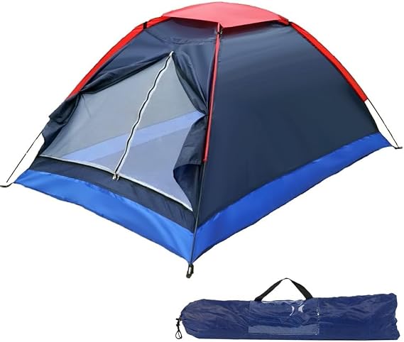 Camping Tent With Removable Rainfly, 2 Person Dome Tent, Dual-layer Door Weatherproof Tent With Accessories For Camping, Festivals, Backyard, Sleepovers, More(Navy Blue)