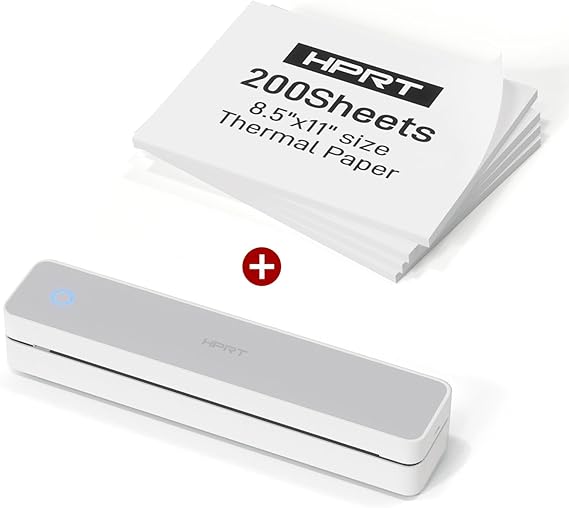 HPRT MT610 Pro Portable Printer Wireless for Travel &200 Sheet Thermal Paper US Letter Size