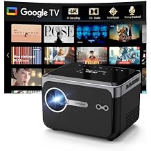 [Smart OS]4K Projector with Wifi6 Bluetooth5.4, Smart Projector DB Audio,Voice Control NFC Auto focus 1200 ANSI Lumen,Portable Proyector Outdoor Movie Gaming Camping HDMI ARC