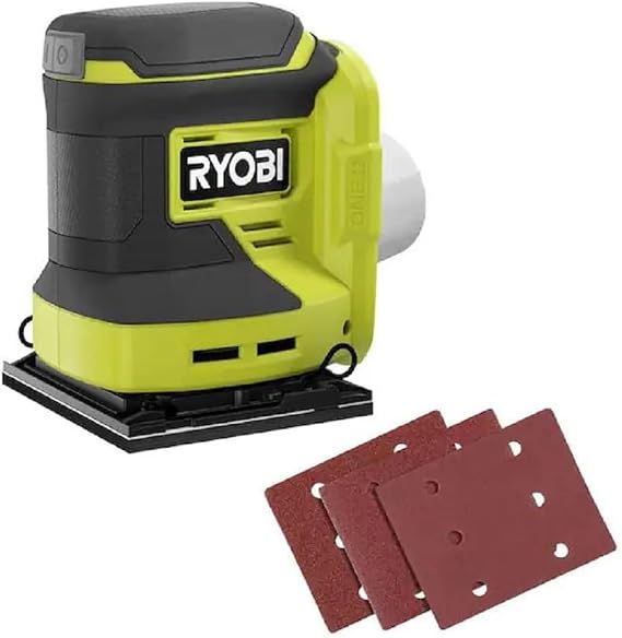 RYOBI ONE+ 18V Cordless 1/4 Sheet Sander (Tool Only), PCL401B, Green