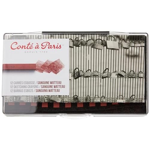 Conte a Paris Sketching Carre Crayons - Sanguine Watteau Pack of 12