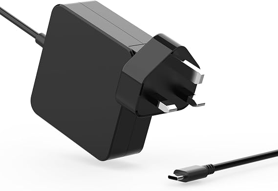 65W USB C Charger Compatible with MacBook Surface Dell Lenovo UK | 65W USB C Charger, Fits MacBook Air Pro, Surface Pro Laptop, Dell Latitude XPS, ThinkPad, HP, UK Plug