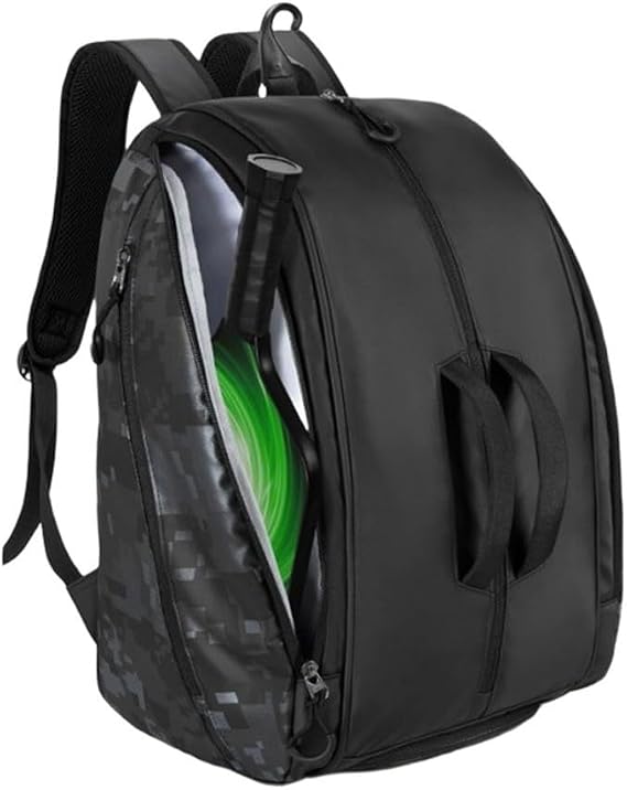 Pickleball Gear Backpack, Waterproof Nylon Sports Bag with Padded Compartments, Breathable Back Panel for Tennis Players, Coaches and Fitness Enthusiasts