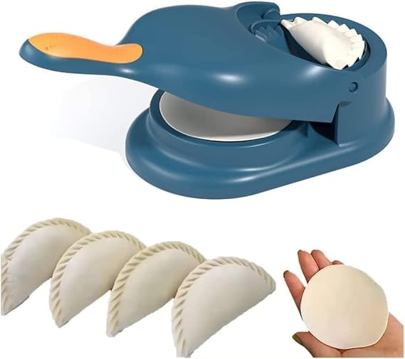 2-in-1 Dumpling Maker, Momo Maker, Gujiya Maker Machine, Momos Maker Machine,Gujiya Mould - Skin Press Mould for Ghughra with Dumpling Puri Maker
