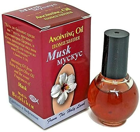 Musk Anointing Oil from Jerusalem 10 ML Pure Olive Holy Land Blessed Jesus Rose