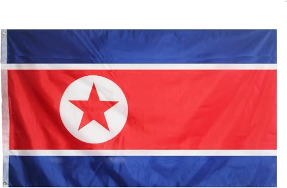 ANJOR North Korea Flag 3x5 Foot North Korean National Flags with Brass Grommets 3 X 5 Ft
