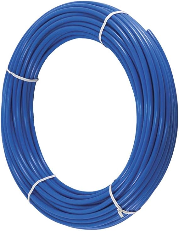 100FT Blue 1/4 Inch O.D.NSF Certified CCK RO Tubing at 70F-120PSI to 150F-60PSI 1/4" Flexible water pipes 1/4-inch Plastic Tubing(100 Feet)