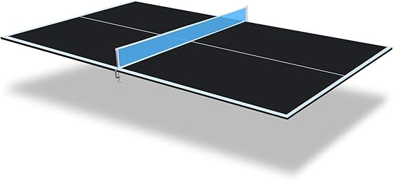 Ping Pong Table Top for Billiard Table, 7FT/8FT/8.5FT/9FT Foldable Table Tennis Table Topper for Pool Table, Indoor Outdoor Table Tennis Conversion Top w/Net & Premium Foam Padding (Black, 8.5x4.7 FT)