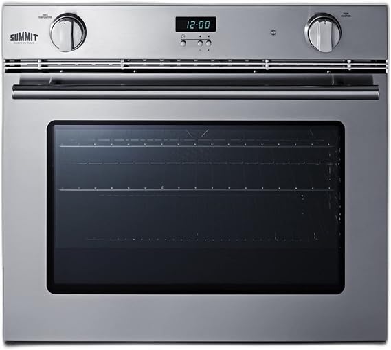 Summit Appliance SGWOGD27 27" Wide Gas Wall Oven,  Set for Natural Gas, 12000 BTU, 3.0 cu.ft Capacity, Stainless Steel