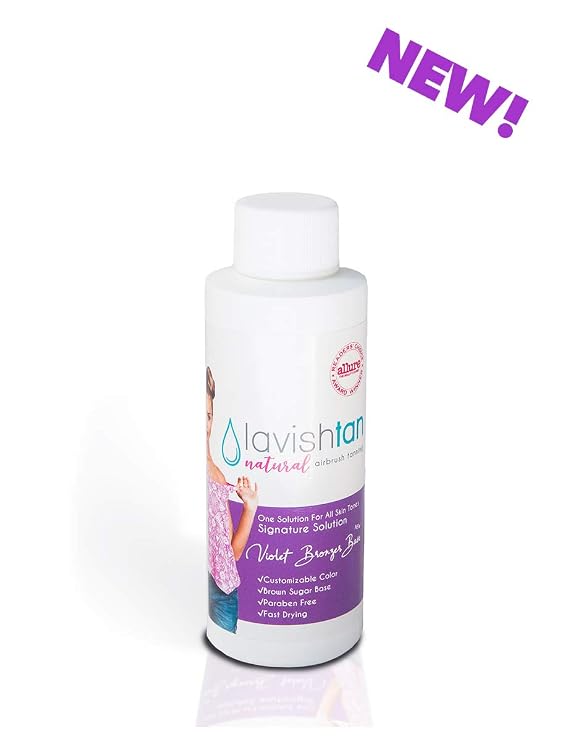 Spray Tan Solution Ultra Dark Bronzer With A New Violet Bronzer Base - Fast Drying Sunless Airbrush Tanning Solution by Lavish Tan - 32oz