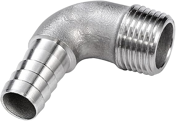 Beduan 304 SS Elbow 1 Hose Barb x 1 NPT Female Pipe Fitting