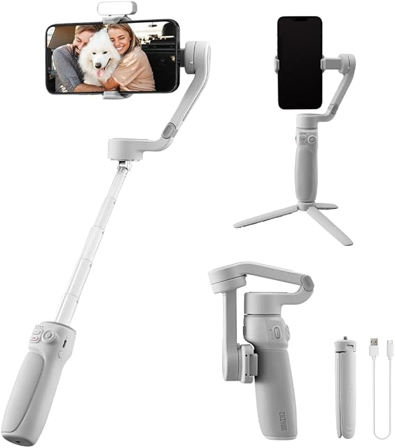 Zhiyun Smooth Q4 Gimbal Stabilizer, Built-in Extension Rod, Portable and Foldable, Vlogging Stabilizer, YouTube TikTok Video