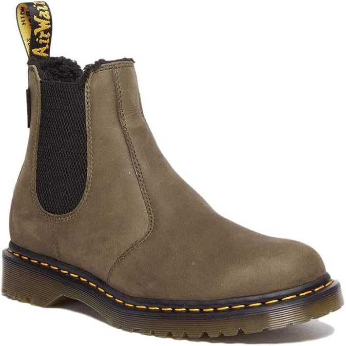 Dr. Martens Mens 2976 Chelsea Boot, Olive Archive Pull Up, 10