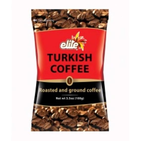 Elite Ground Black Turkish Coffee KOSHER Israel Tasty 100gr Aroma Dark Mud