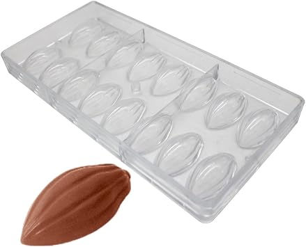 Goldbaking Cocoa Pod Chocolate Mold Nut Polycarbonate Chocolate Mould 16 Forms