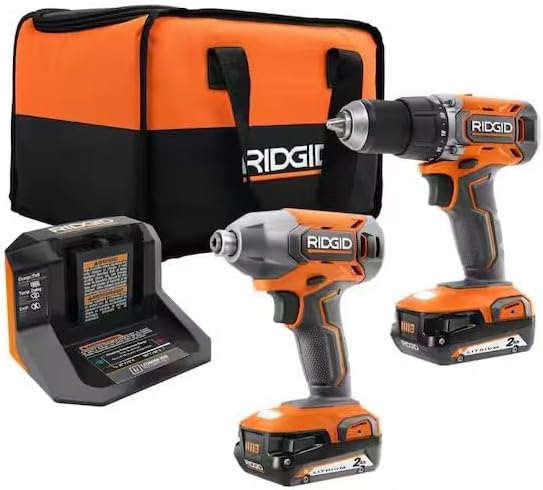 18V Cordless 2-Tool Combo KIT with Drill/Driver, Impact Driver, 2 2.0 AH Batteries, and CHA