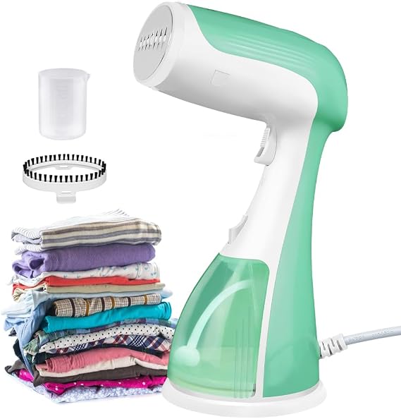 Steamer for Clothes, Portable Garment Steamer, 1500W Clothes Steamer Handheld with 300ml Tank, for Vertical and Horizontal Steaming, Fast Heat-up, Fast Wrinkle Removal