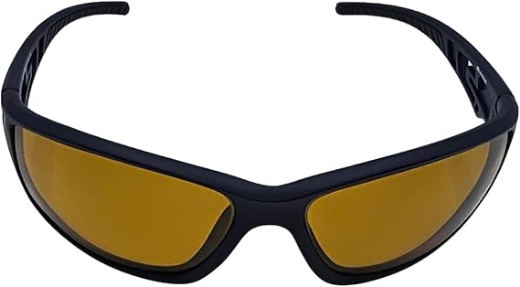 SCHWEIZER FS4 Polarized Sunglasses - Dark Blue Frames Medium Brown Tint