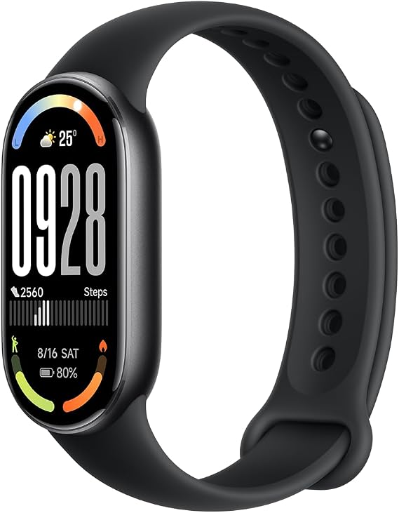 Xiaomi Smart Band 10 Smart Watch, 1.72 Large Screen Experience, 21 Days of Continuous Use, 1,500 nits Brightness, Visibility, Enhanced Swimming Mode, 9-Axis Motion Sensor, 24-Hour Health Management