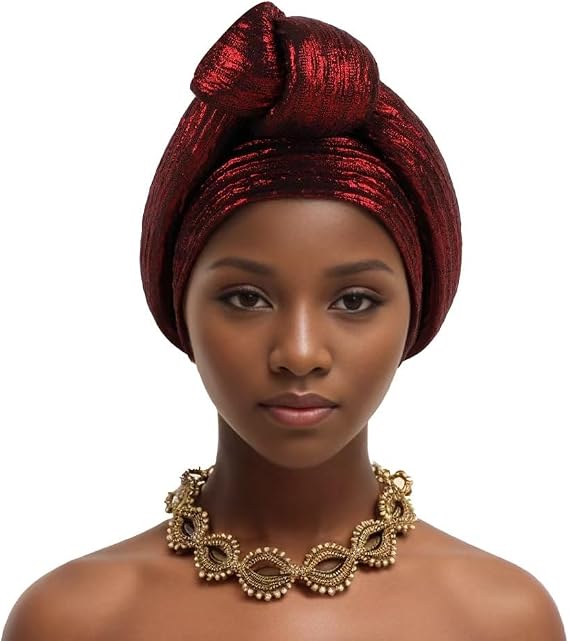 Urieo Flower Turban Head Wrap Vintage Headwrap Hats Elastic Beanie Head Scarf for Women