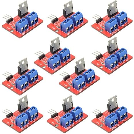 WMYCONGCONG 10 PCS IRF520 MOSFET Driver Module 0-24V MOSFET Button Driver Module Compatible with Arduino MCU ARM Raspberry Pi