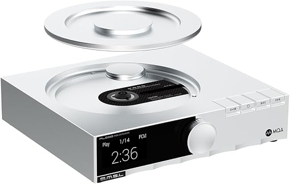 S.M.S.L PL200 MQA-CD Player Player Hifi Lossless AK4499EX Chip Bluetooth Playback Dac Headphone Amplifier,with Remote Control (Silver)