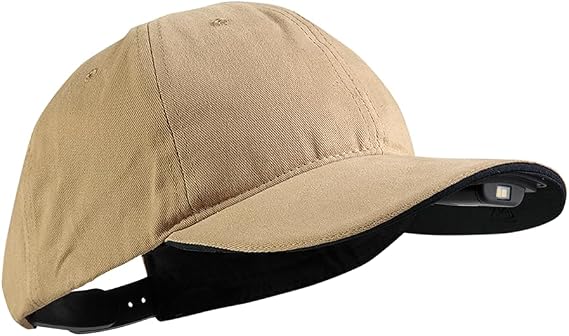 LED Hat Light - POWERCAP Baseball Cap with Light Built in - LED Cap Visor Light with Bright Headlight and IPX4 Rating