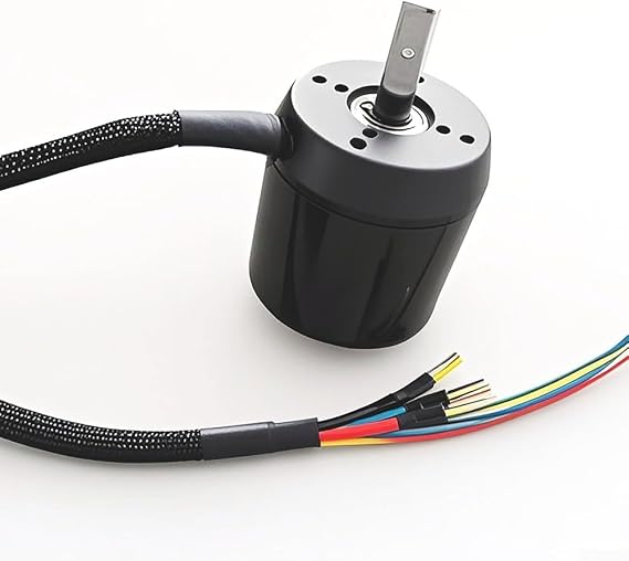 2800W 6374 Brushless Motor 170KV with Hall Sensor for Remote Control Skateboard, 18-50.4V DC Motor 120A, 10mm Shaft 8.5mm Flange, 4.0 Banana Interface