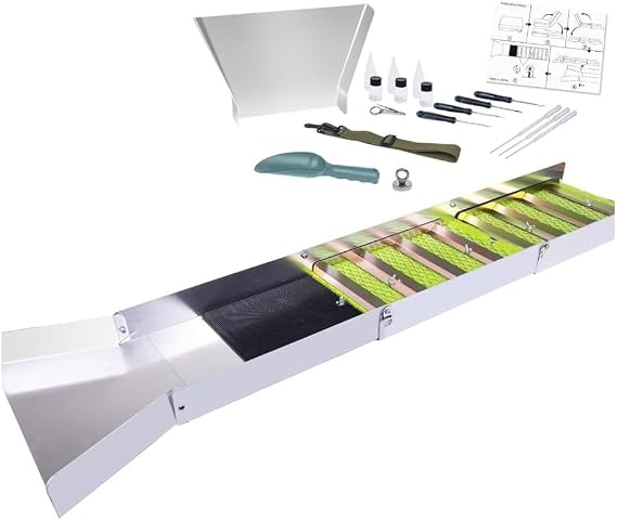 Aluminum Sluice Box Complete Gold Panning Equipment Kit For Efficient Recovery