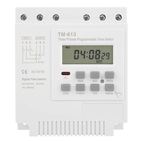 Control Power Timer Switch, Digital LCD Power Programmable Switch Relay Tm163 Three Phases 380V Smart Weekly Programmable Time Relay Limit Switches