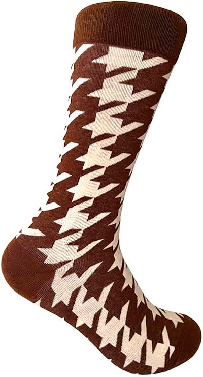 Triple M Plus Men's Groomsmen Wedding|Party Events|Gala Collection Houndstooth Dress socks