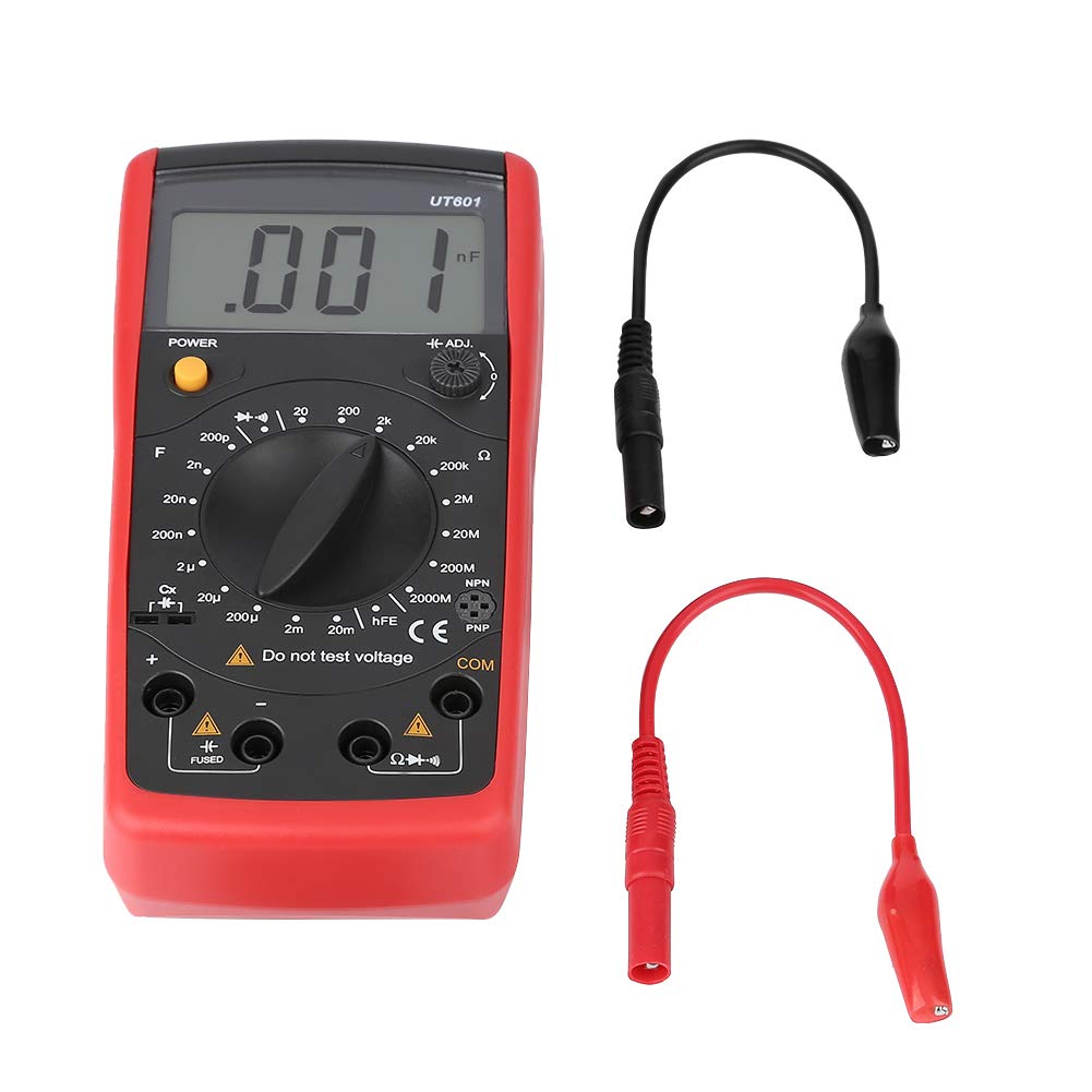 Capacitance Meter Capacitor Tester Capacitance Meters Ohmmeters Resistor LCR Meter Measures Frequency Diode Continuity Buzzer Test UT601
