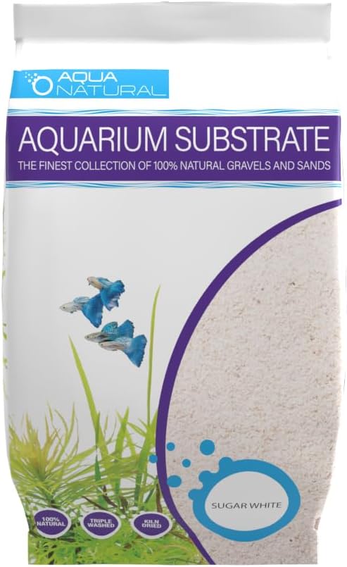 Aqua Natural Substrate, Sugar White Sand, 10lb