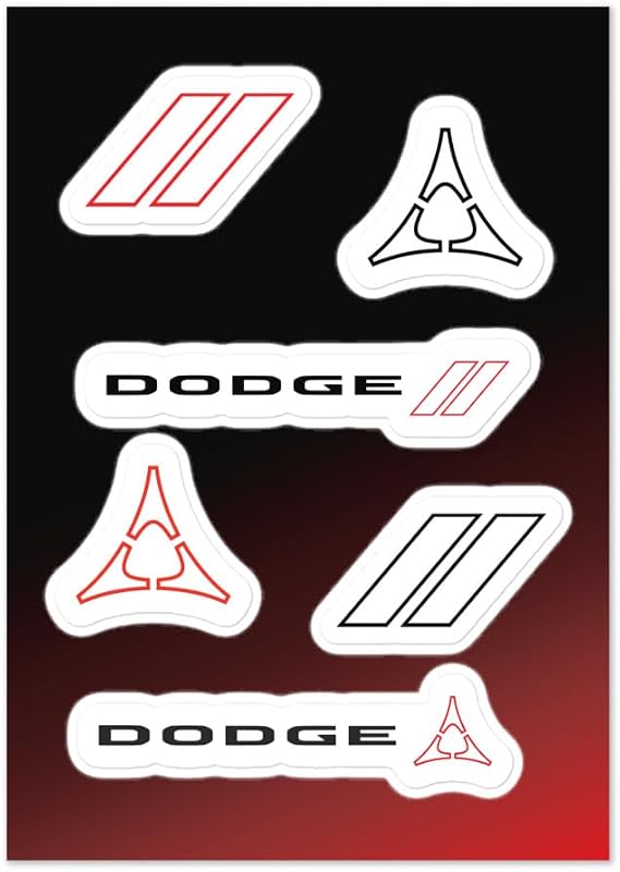 Dodge Logo Sticker Sheet - Officially Licensed