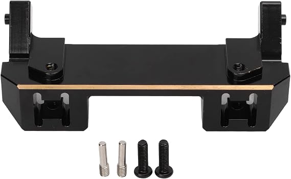 Brass RC Front Bumper Mount Bracket, Replacement for RGT EX86190 LC76 1/10 RC Crawler, Metal Bumper Mount with Black Coating for Enhanced Durability and Realistic Look